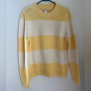 Outerknown Women's Sweater Baby Alpaca Merino Wool Blend Yellow Striped M New